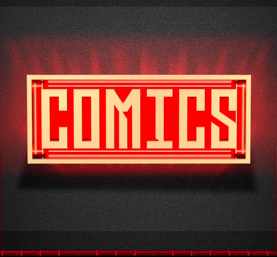 Comics: Letreiro em neon