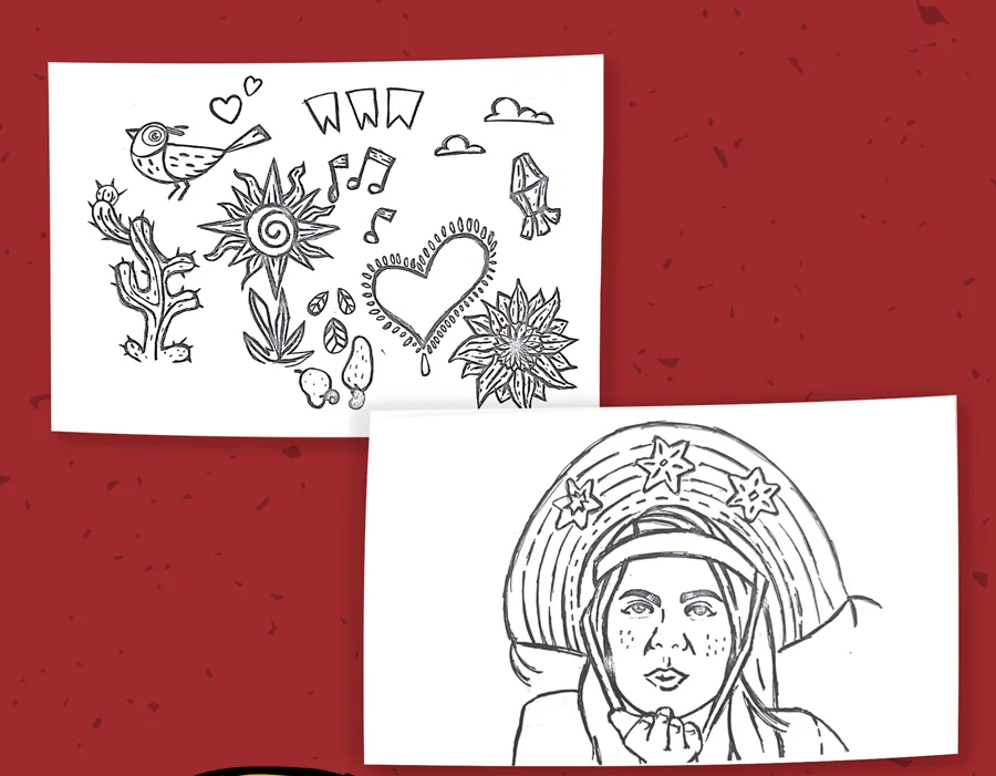 Junina do Capim: Desenhos para colorir