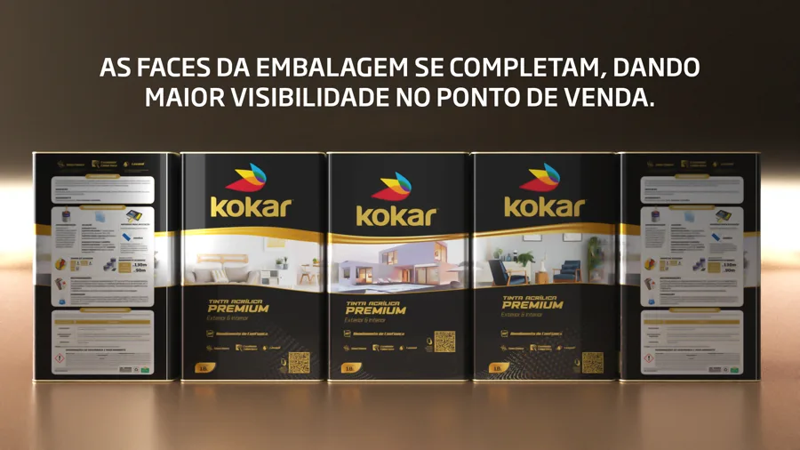 Kokar: As faces da lata formam um painel na gôndola