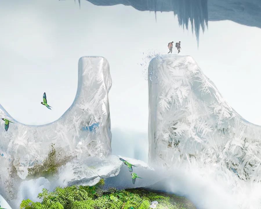 Olhar da Selva Gelada: Gelo