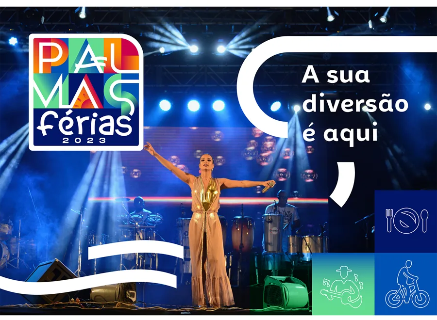 Palmas Férias: Key visual dos shows