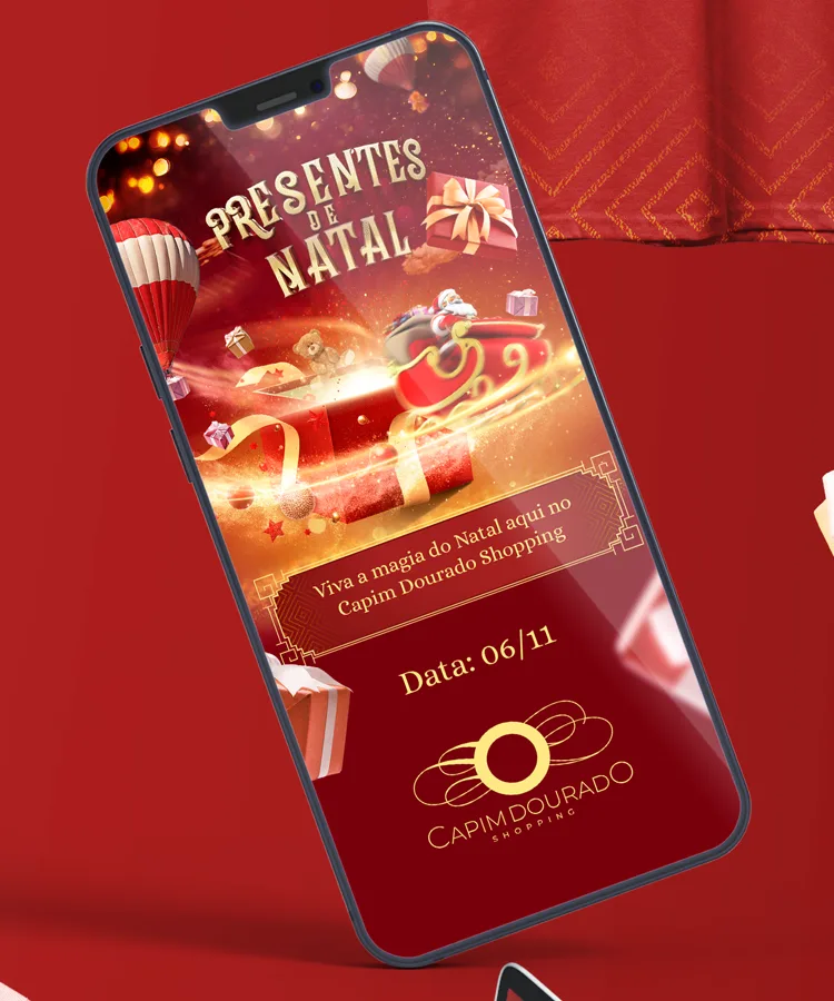 Presentes de Natal: Post nas redes sociais