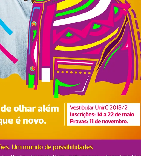 Vestibular UnirG 2018: Detalhe da camisa